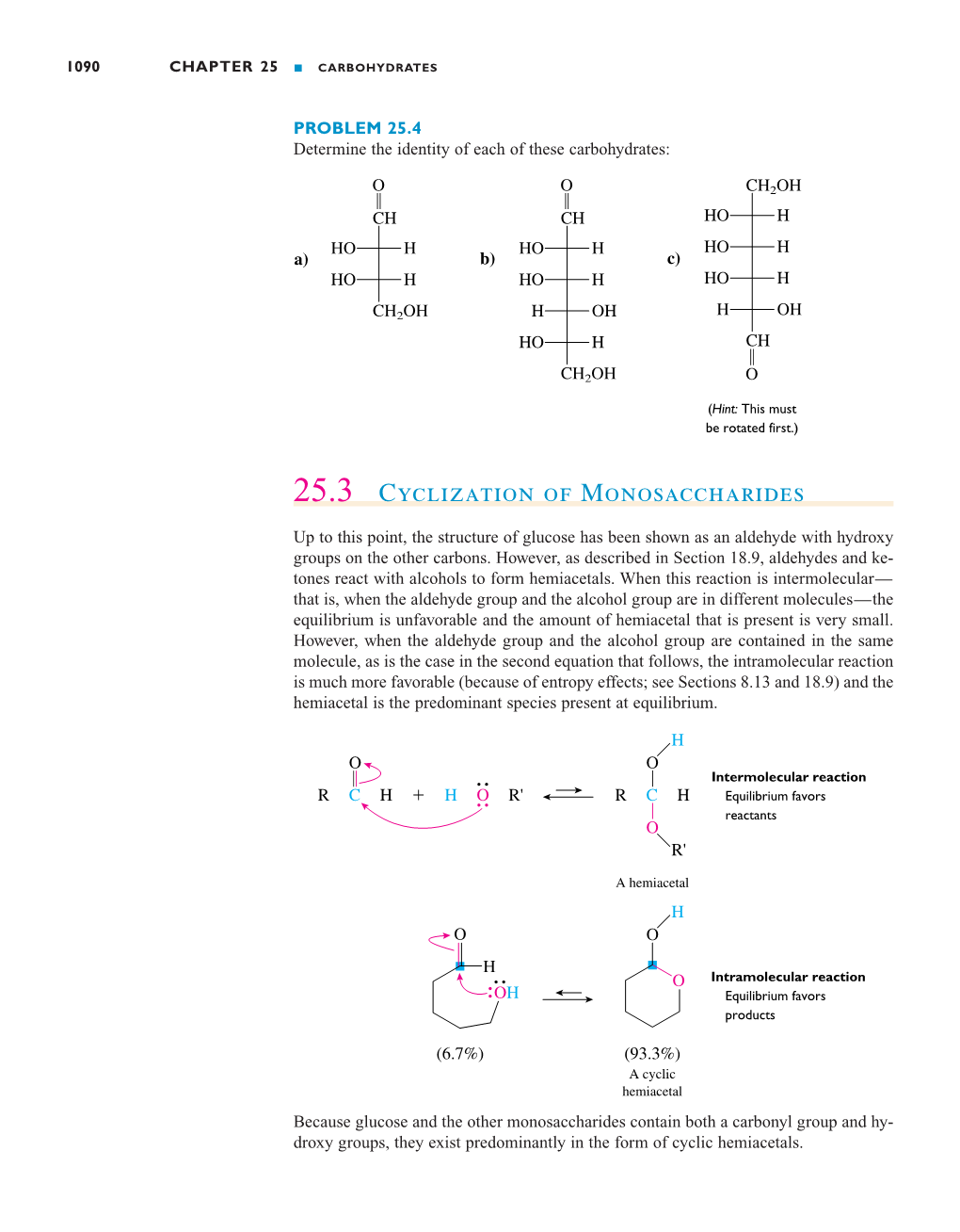 25.3 Cyclization of Monosaccharides