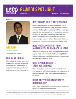 ALUMNI SPOTLIGHT Usaeop.Com  Goaeop  & @USAEOP