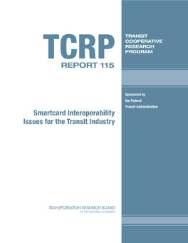TCRP Report 115: Smartcard Interoperability Issues for the Transit Industry