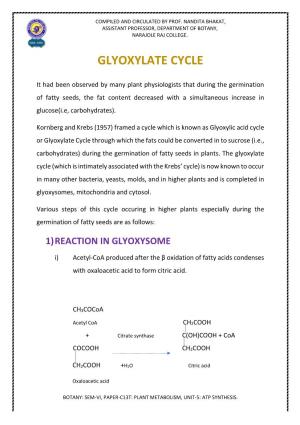 Glyoxylate Cycle