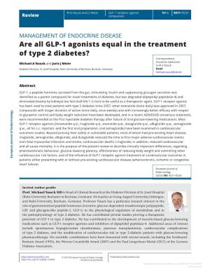 Are All GLP-1 Agonists Equal in the Treatment of Type 2 Diabetes?