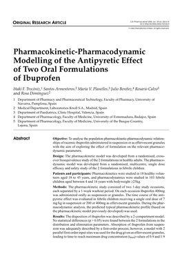 Clinical Pharmacokinetics 38