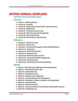 Section: General Knowledge