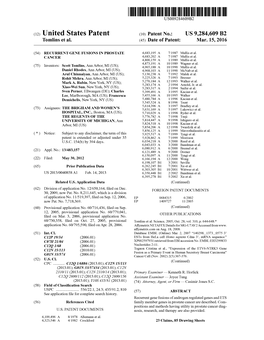 (12) United States Patent (10) Patent No.: US 9.284.609 B2 Tomlins Et Al