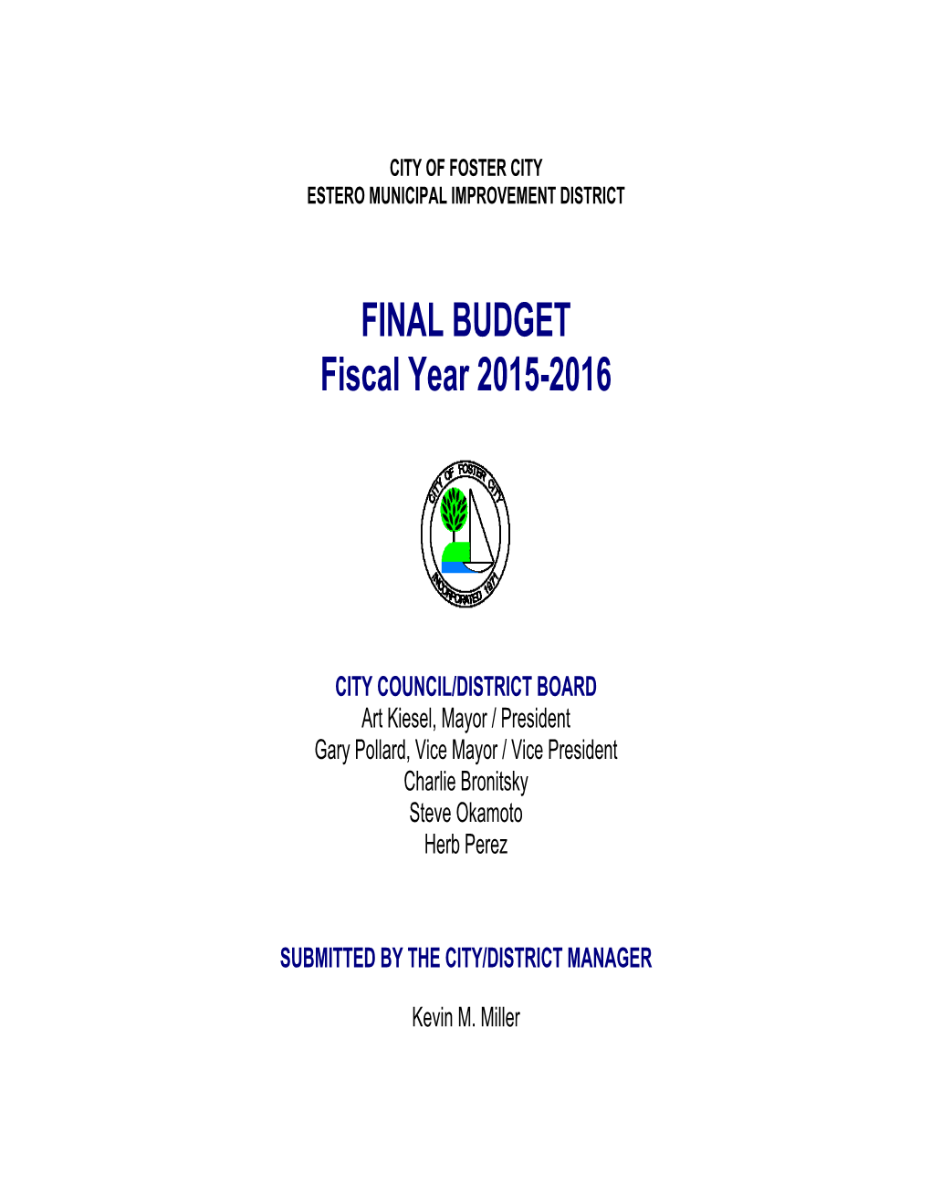Fy 2015-2016 Final Budget