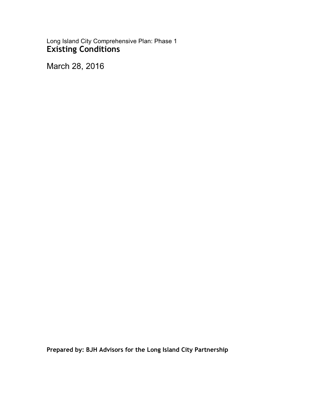 Existing Conditions March 28, 2016