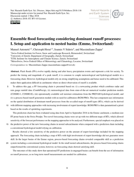 Ensemble Flood Forecasting Considering Dominant Runoff