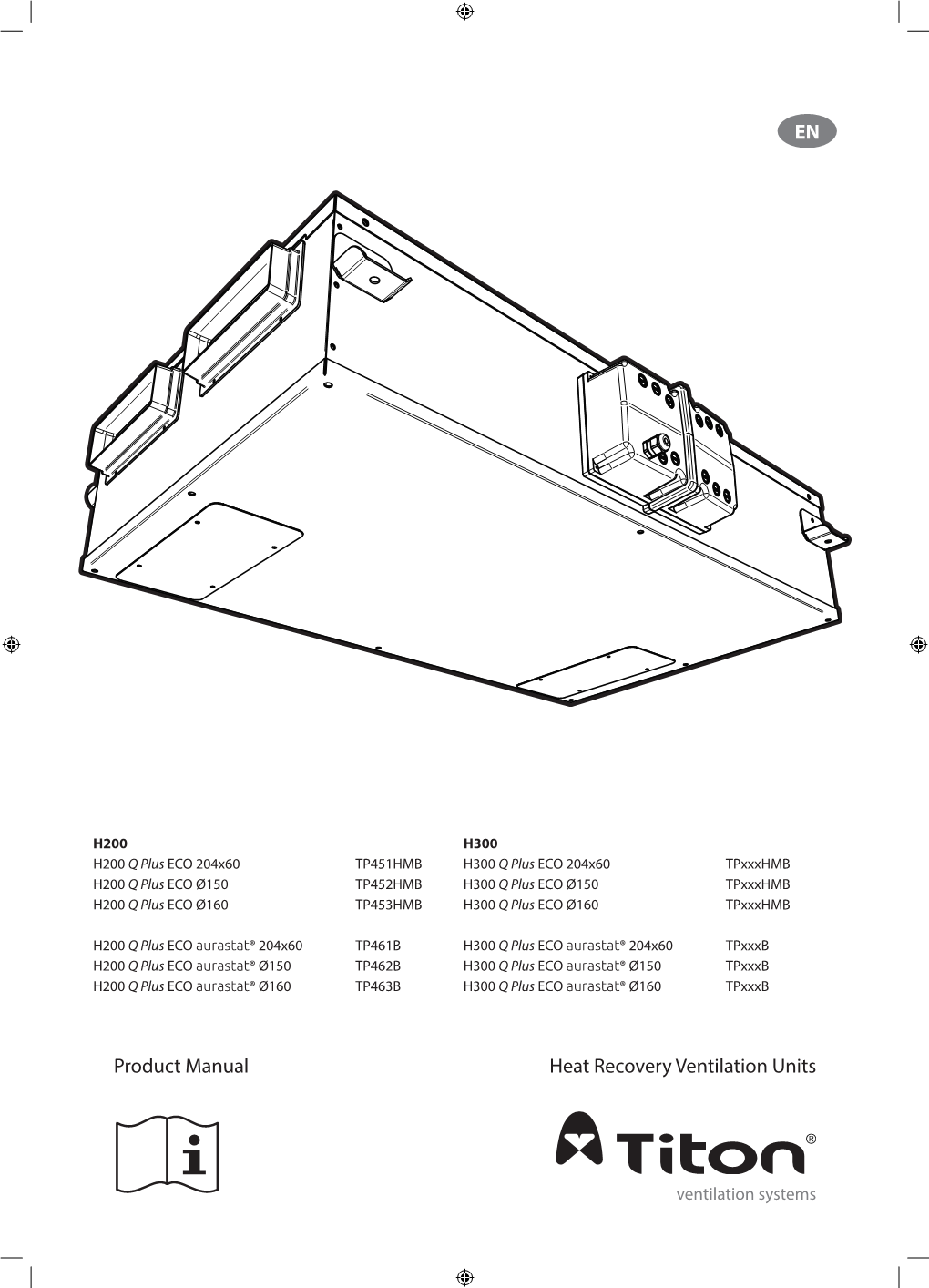 Product Manual Heat Recovery Ventilation Units EN