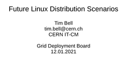 Future Linux Distribution Scenarios