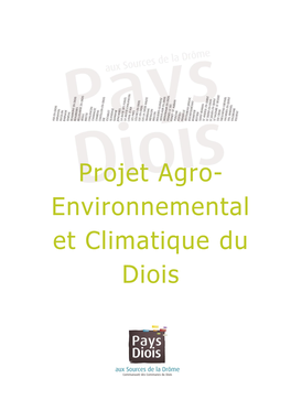 Candidature Projet Agro-Environnemental Et