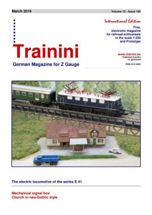 International Edition Free, Electronic Magazine for Railroad Enthusiasts in the Scale 1:220 and Prototype