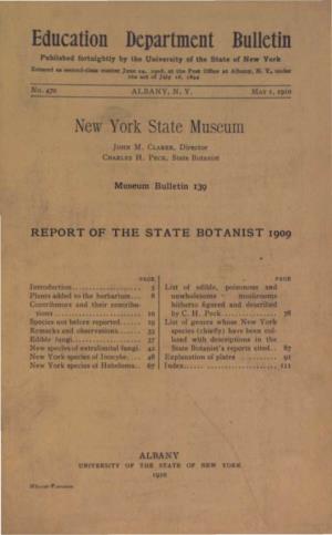 Report of the State Botanist 1909