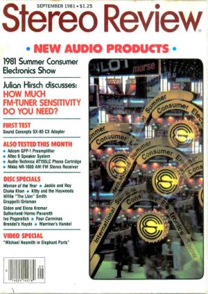 NEW AUDIO PRODUCTS 1981 Summer Consumer Electronics Show
