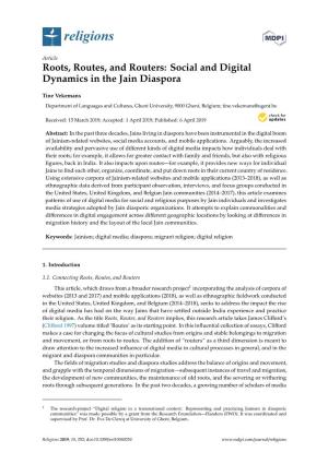Roots, Routes, and Routers: Social and Digital Dynamics in the Jain Diaspora