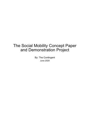 The Social Mobility Concept Paper and Demonstration Project