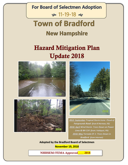 Bradford Hazard Mitigation Plan 2018 for Adoption 11-19-18