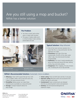 Are You Still Using a Mop and Bucket? Nilfisk Has a Better Solution
