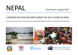 A Report on Food Security Impact of 2017 Flood in Terai