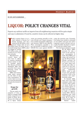 Liquor: Policy Changes Vital