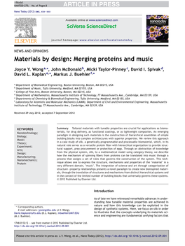 Merging Proteins and Music