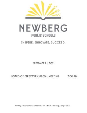 September 1, 2021 Board of Directors Special Meeting 7