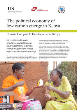 The Political Economy of Low Carbon Energy in Kenya