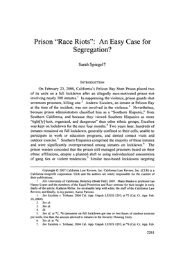 Prison Race Rights