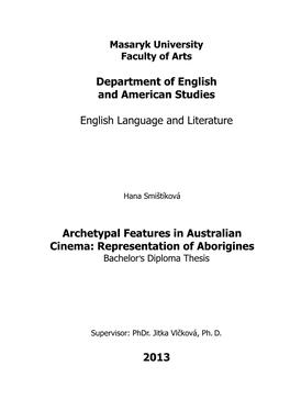 Department of English and American Studies English
