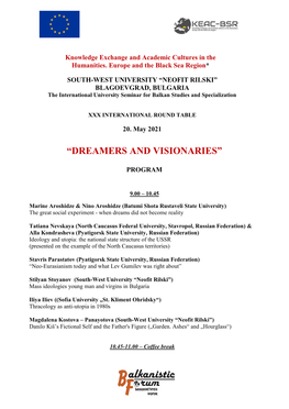 “Dreamers and Visionaries”