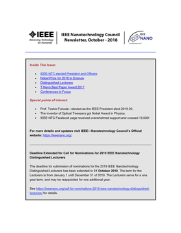 IEEE NTC Newsletter