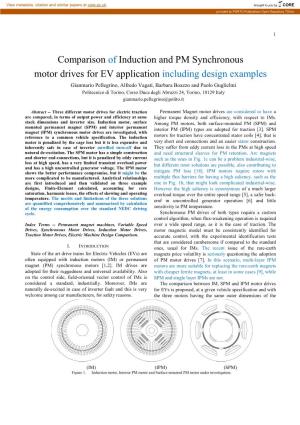 Comparison of Induction and PM Synchronous Motor Drives for EV