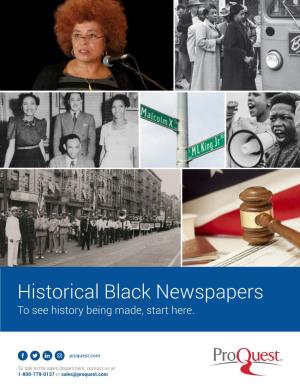 Historical Black Newspapers to See History Being Made, Start Here