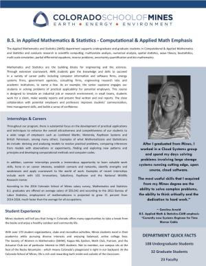 BS in Applied Mathematics & Statistics