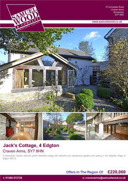 Jack's Cottage, 4 Edgton