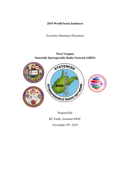 2019 World Scout Jamboree SIRN's Executive Summary