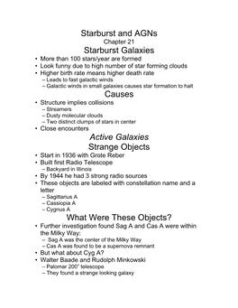 Starburst and Agns Starburst Galaxies Causes Active Galaxies