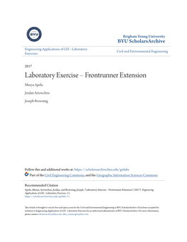 Laboratory Exercise – Frontrunner Extension Meeya Apelu