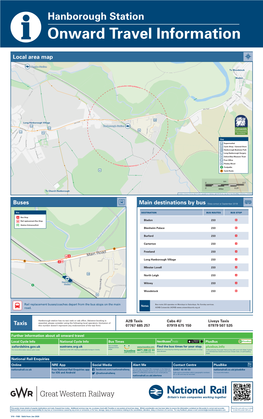 Hanborough Station I Onward Travel Information Local Area Map