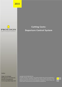 Cutting Costs: Departure Control System