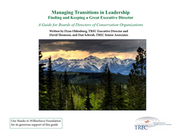 Managing Transitions in Leadership