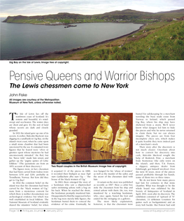 Pensive Queens and Warrior Bishops the Lewis Chessmen Come to New York