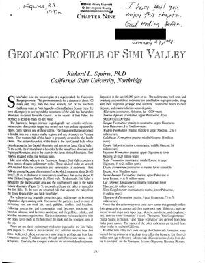 Geologic Profile of Simi Valley