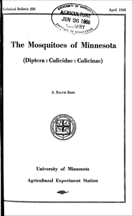 The Mosquitoes of Minnesota