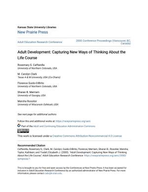 Adult Development: Capturing New Ways of Thinking About the Life Course