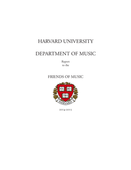 Harvard University Department of Music