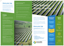 Marksbury Solar Farm Will • Net Gain for Biodiversity Via Wildlife Planting, Bird & Bat Boxes