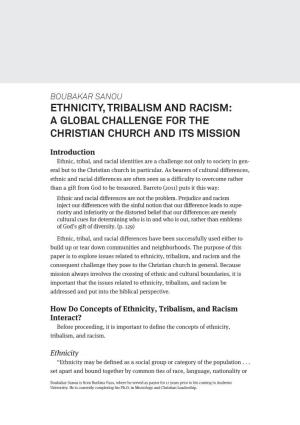 Ethnicity, Tribalism and Racism: a Global Challenge for the Christian Church and Its Mission