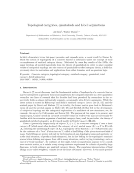 Topological Categories, Quantaloids and Isbell Adjunctions
