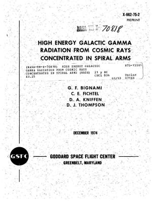 High., Energy Galactic Gamma Radiation from Cosmic Rays