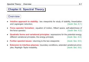 Chapter 6: Spectral Theory Overview